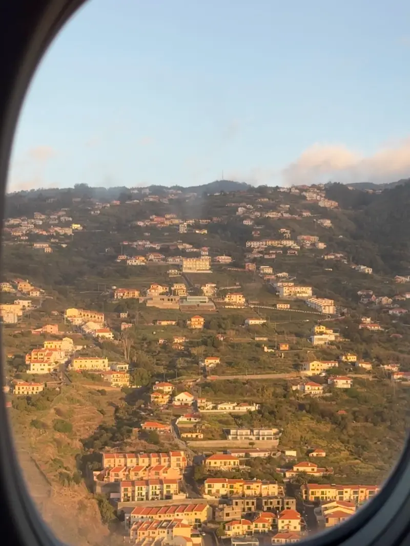 Madeira’s hillsides from the plane window